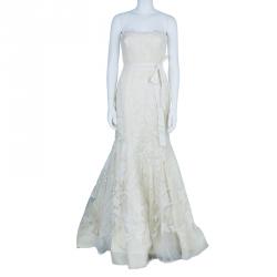 Pre Owned Vera Wang Floral Overlay Wedding Gown L