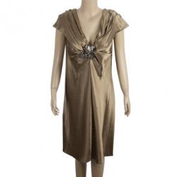 Pre Owned Vera Wang Satin Bustier Dress M