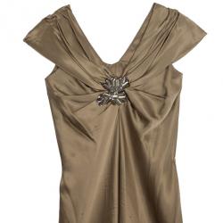 Pre Owned Vera Wang Satin Bustier Dress M
