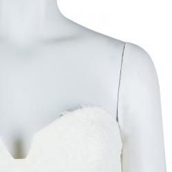 Vera Wang Strapless Lace Tulle Wedding Dress S