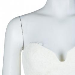 Vera Wang Strapless Lace Tulle Wedding Dress S