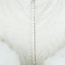Vera Wang Strapless Lace Tulle Wedding Dress S