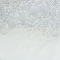 White by Vera Wang Strapless Lace Wedding Gown L