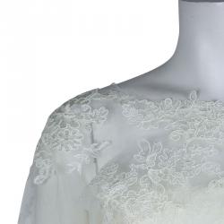 White by Vera Wang Strapless Lace Wedding Gown L