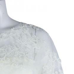 White by Vera Wang Strapless Lace Wedding Gown L