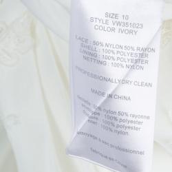 White by Vera Wang Strapless Lace Wedding Gown L