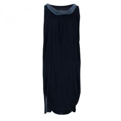 Pre Owned Vera Wang Embellished Black Dress M