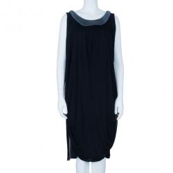 Pre Owned Vera Wang Embellished Black Dress M