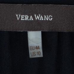 Pre Owned Vera Wang Embellished Black Dress M