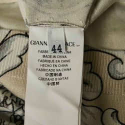 Versace Collection Grey Baroque Print Knit Top and Cardigan Set M