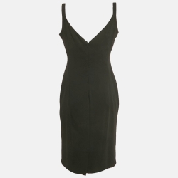 مملوكة مسبقًا Versace Collection Black Embellished Wool Short Dress XL