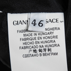 Pre Owned Versace Collection Black Crepe Belt Detail Sleeveless Dress L