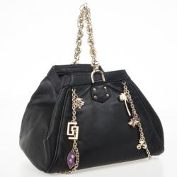 Versace For H&M Black Leather Hobo Bag