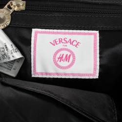 Versace For H&M Black Leather Hobo Bag