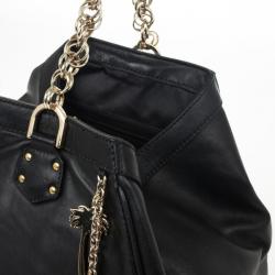 Versace For H&M Black Leather Hobo Bag