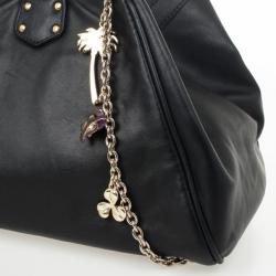 Versace For H&M Black Leather Hobo Bag