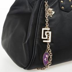 Versace For H&M Black Leather Hobo Bag
