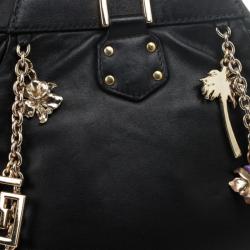 Versace For H&M Black Leather Hobo Bag