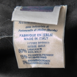 Pre Owned Versace Jeans Couture Black Wool Double Breasted Long Coat M