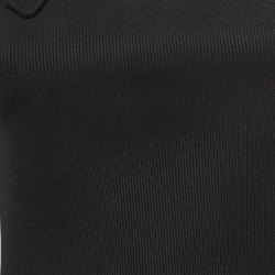 Pre Owned Versace Jeans Couture Black Rib Knit Buckle Detail Tank Top M