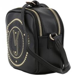 Pre Owned Versace Jeans Black Leather Crossbody Bag