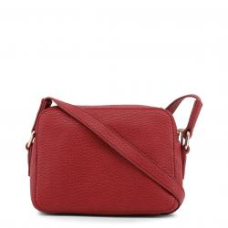 Versace Jeans Red Faux Pebbled Leather Crossbody Bag