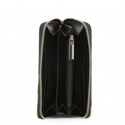 Pre Owned Versace Jeans Multicolor Printed Faux Leather Zip Around Wallet