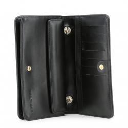 Pre Owned Versace Jeans Black Embossed Leather Chain Clutch Bag