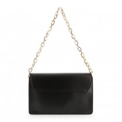 Versace Jeans Black Leather Chain Flap Bag