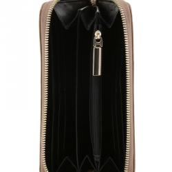 Versace Jeans Brown Faux Leather Zip Around Wallet