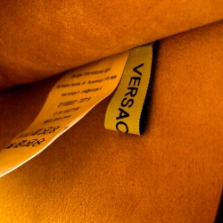 Pre Owned Versace Jeans Black Faux Leather Top Handle Bag