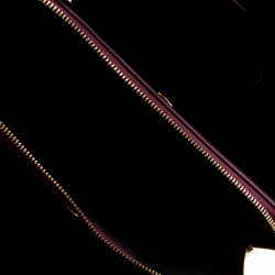 Pre Owned Versace Jeans Burgundy Faux Pebbled Leather Top Handle Bag