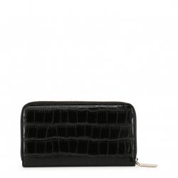 Versace Jeans Black Faux Embossed Leather Zip Around Wallet