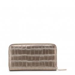 Versace Jeans Metallic Faux Embossed Leather Zip Around Wallet