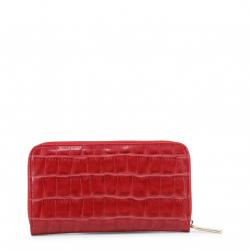 Versace Jeans Red Faux Embossed Leather Zip Around Wallet