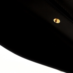 Pre Owned Versace Jeans Black Quilted Faux Leather Chain Clutch Bag