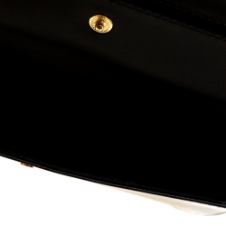 Pre Owned Versace Jeans Black Quilted Faux Leather Chain Clutch Bag