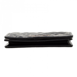 Pre Owned Versace Jeans Black Quilted Faux Leather Chain Clutch Bag