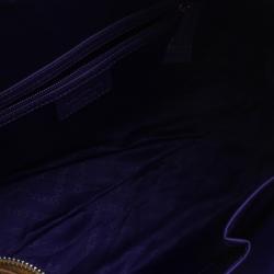 Versace Jeans Brown Pebbled Leather Crystal Studs Hobo