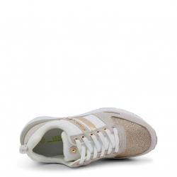 Pre Owned Versace Jeans Tricolor Fabric and Suede Platform Sneakers Size 41