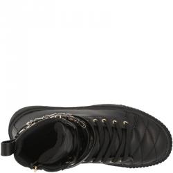 Versace Jeans Black Leather High Top Sneakers Size 40