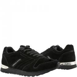 Pre Owned Versace Jeans Black Suede Lace Up Sneakers Size 39