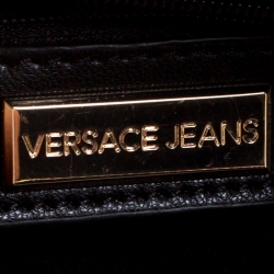 Pre Owned Versace Jeans Burgundy Pebbled Leather Backpack