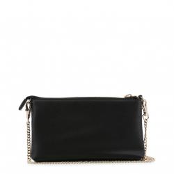 Pre Owned Versace Jeans Black Faux Pebbled Leather Chain Pochette Accessories
