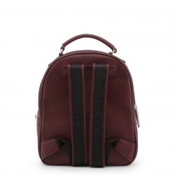 Pre Owned Versace Jeans Maroon Pebbled Leather Backpack
