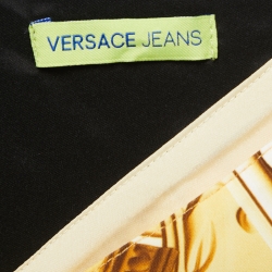 Versace Jeans Black/Yellow Baroque Printed Sheath Dress M