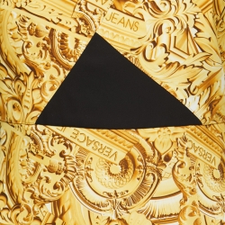 Versace Jeans Black/Yellow Baroque Printed Sheath Dress M