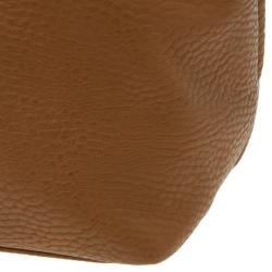 Versace Jeans Brown Pebbled Leather Crystal Studs Shopping Tote