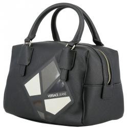 Versace Jeans Black Synthetic Leather Shoulder Bag