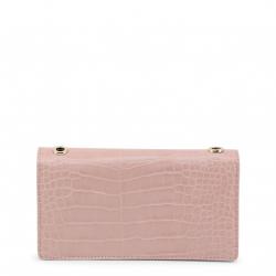 Versace Jeans Pink Embossed Synthetic Leather Clutch Bag